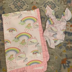 Sal & Pimenta Magic Wonderland Towel and Swimsuit Sz 3t